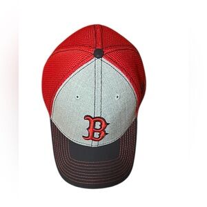 Boston Red Sox New Era 39THIRTY Hat M/L Red Gray Mesh Stretch Fit MLB